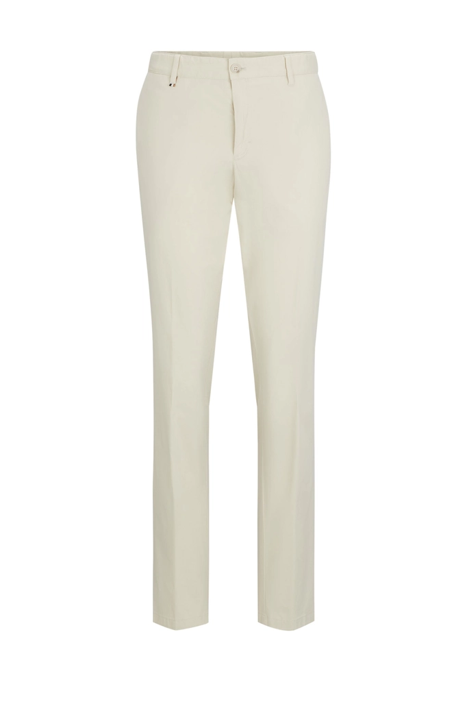 Hugo Boss Mens c-genius-w-2337 Cotton Trousers Open White - Size 38W/32L